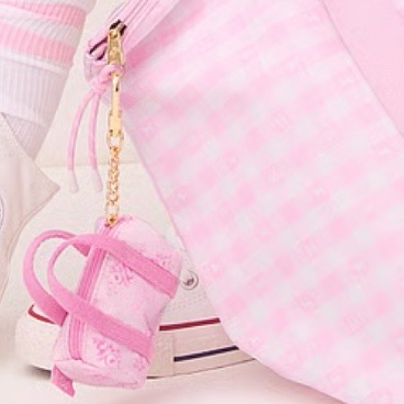 NWT💗SET💗Victoria’s Secret PINK x LOVESHACKFANCY Large TOTE& Mini Duffle Keychain - Picture 4 of 12